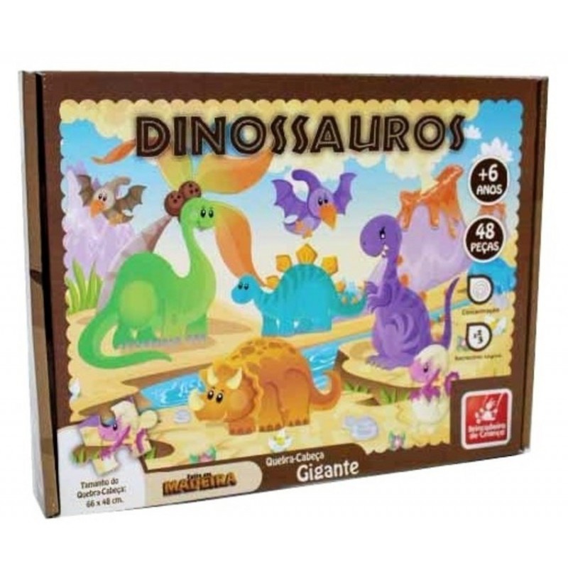 Jogos Infantis Quebra Cabeça Brinquedos Educativo Dinossauro