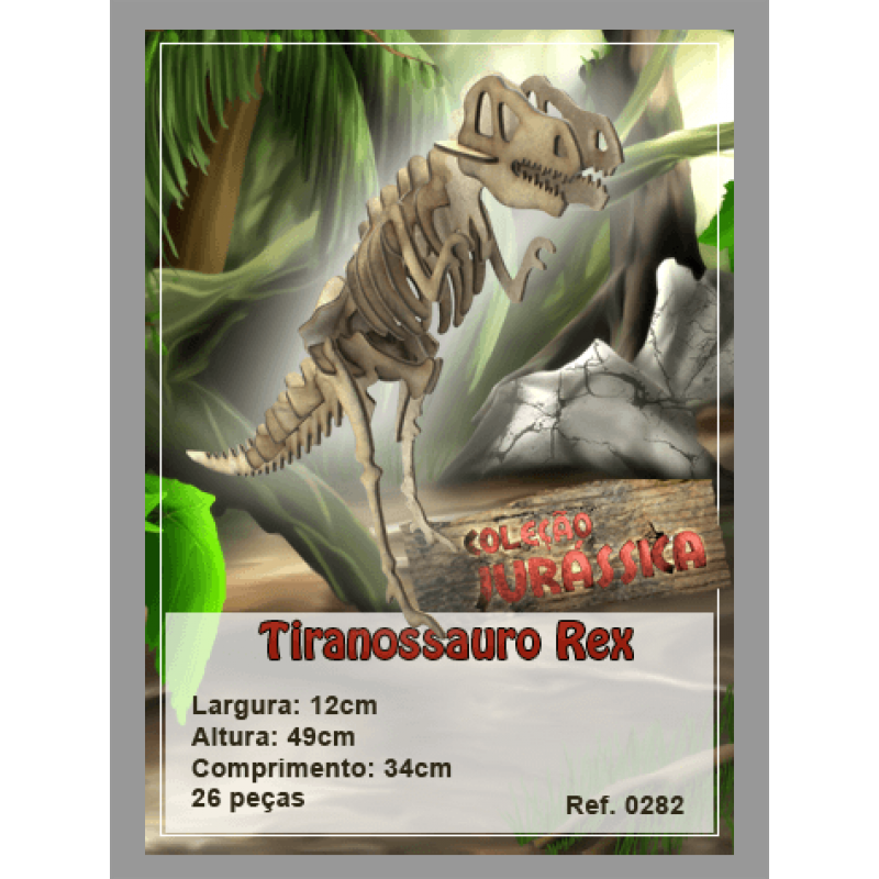 Quebra Cabeça Dinossauro T-rex 150 Peças