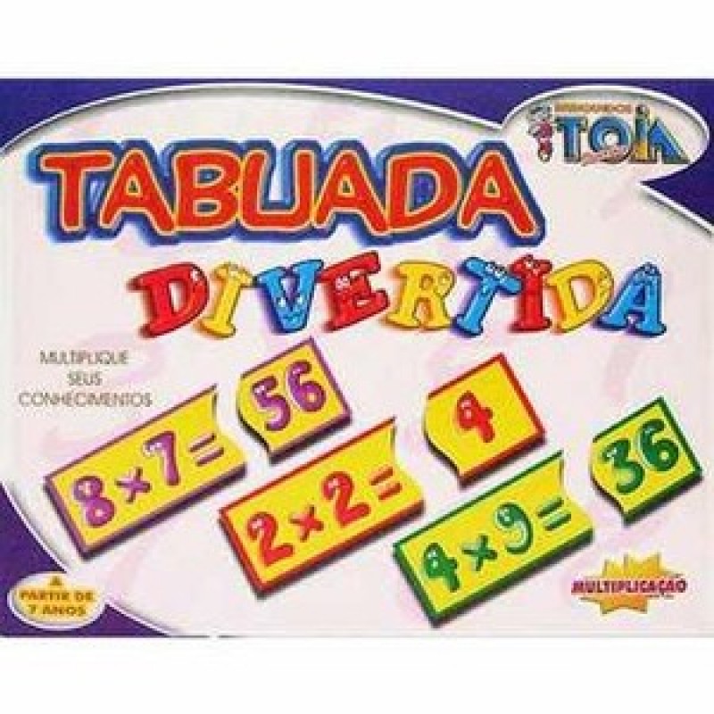 Jogo Tabuada Divertida 160 Peças 2 a 6 jogadores Toia - DIVERSOS